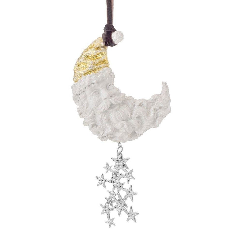 Michael Aram Ornaments Santa Moon Ornament White and Gold