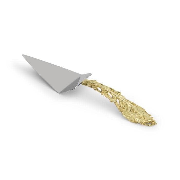 Michael Aram Plume gold Cake Server