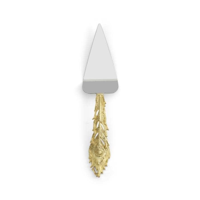 Michael Aram Plume gold Cake Server