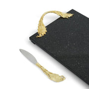 Michael Aram Plume Gold Cheeseboard with Knife