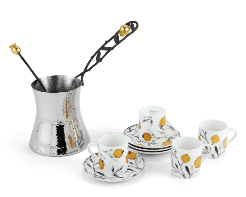 Michael Aram Pomegranate Coffee Pot & Demitasse Set