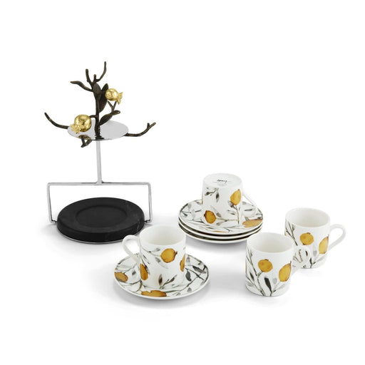 Michael Aram Pomegranate Demitasse Set with Stand