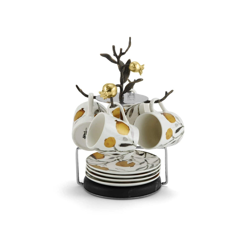 Michael Aram Pomegranate Demitasse Set with Stand