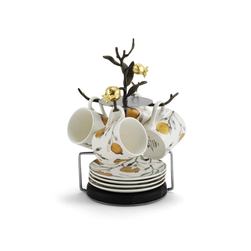 Michael Aram Pomegranate Demitasse Set with Stand