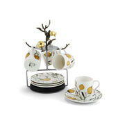 Michael Aram Pomegranate Demitasse Set with Stand