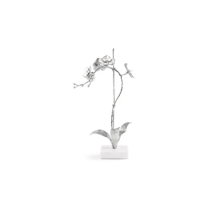 Michael Aram Sculpture Silver Orchid Stem Sculpture Small