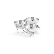 Michael Aram Serving Accessories Michael Aram Silver Orchid Triple Bowl
