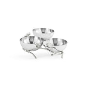 Michael Aram Serving Accessories Michael Aram Silver Orchid Triple Bowl