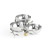 Michael Aram Serving Accessories Pomegranate Silver & Gold Triple Bowl