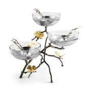 Michael Aram Serving Bowl Michael Aram Butterfly Ginkgo Triple Bowl Set w/ Spoons