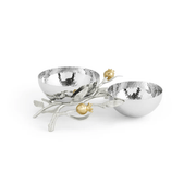 Michael Aram Serving Bowl Pomegranate Silver & Gold Double Bowl