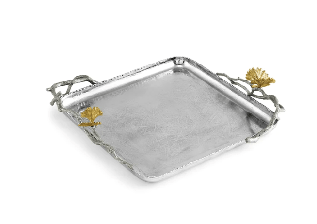 Michael Aram Serving Platter Michael Aram Butterfly Ginkgo Luxe Matzah Plate