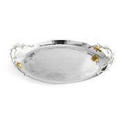 Michael Aram Serving Tray Pomegranate Silver & Gold Oval Tray