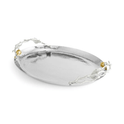Michael Aram Serving Tray Pomegranate Silver & Gold Oval Tray