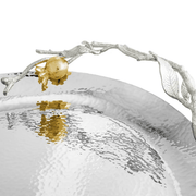 Michael Aram Serving Tray Pomegranate Silver & Gold Oval Tray