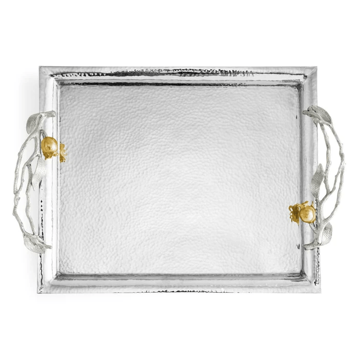 Michael Aram Serving Tray Pomegranate Silver & Gold Serving Tray