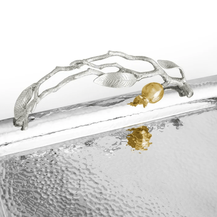 Michael Aram Serving Tray Pomegranate Silver & Gold Serving Tray