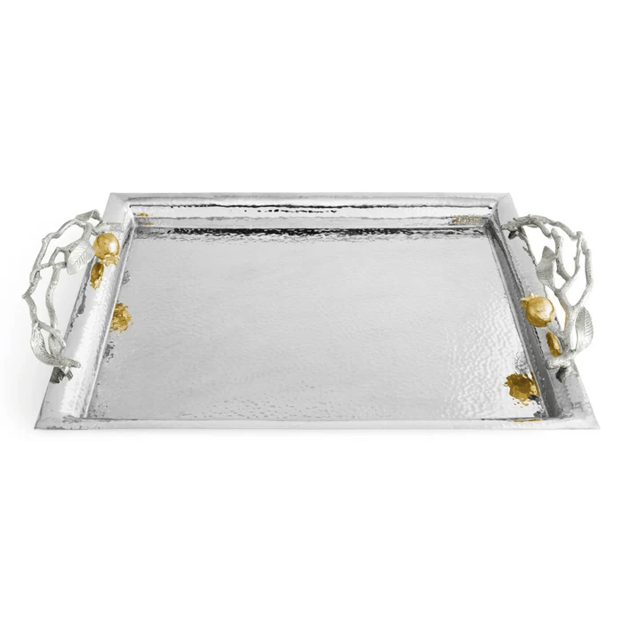 Michael Aram Serving Tray Pomegranate Silver & Gold Serving Tray