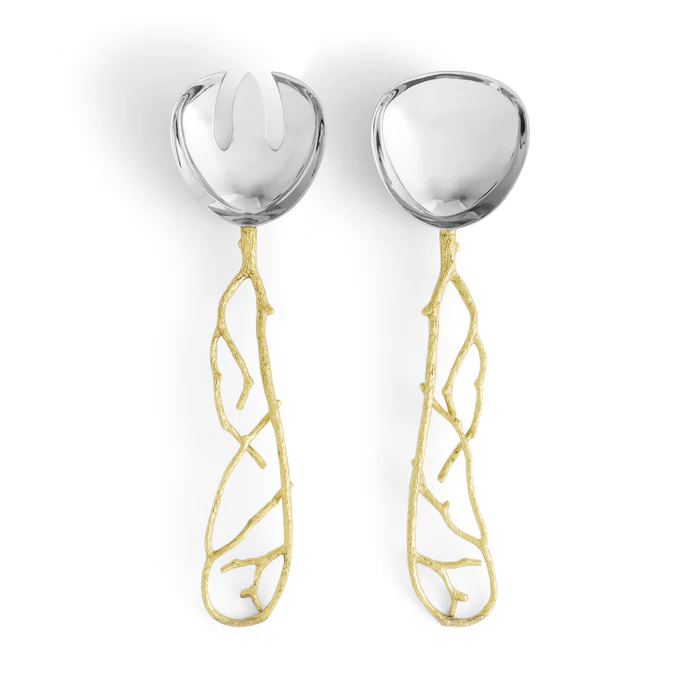 Michael Aram Serving Utensils Butterfly Ginkgo Gold Serving Set