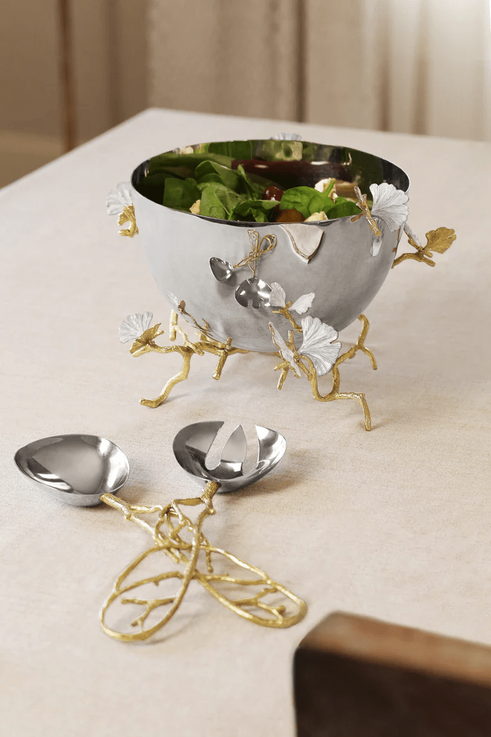 Michael Aram Serving Utensils Butterfly Ginkgo Gold Serving Set
