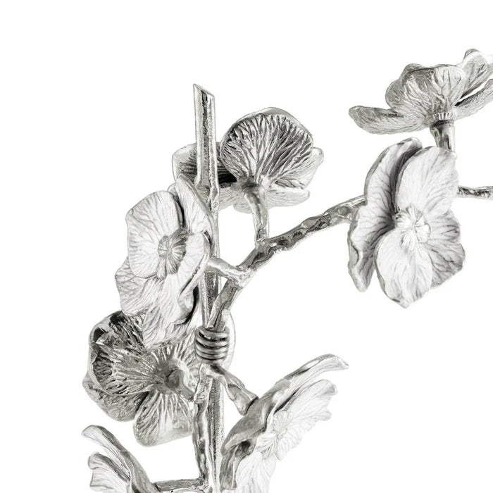 Silver Orchid Stem Sculpture Large