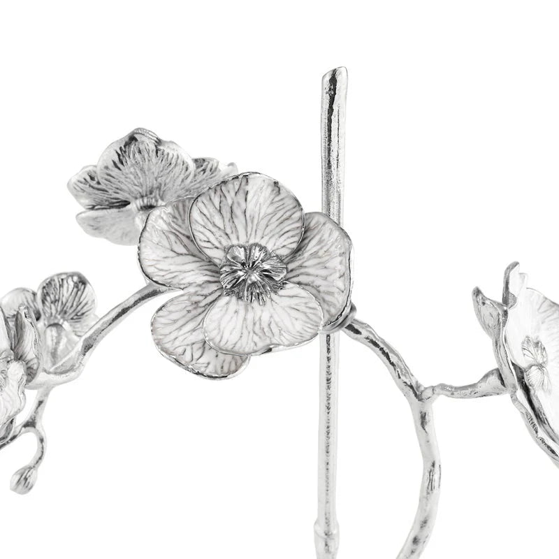 Silver Orchid Stem Sculpture Small