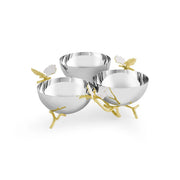 Michael Aram Tableware Butterfly Gingko Gold Triple Bowl