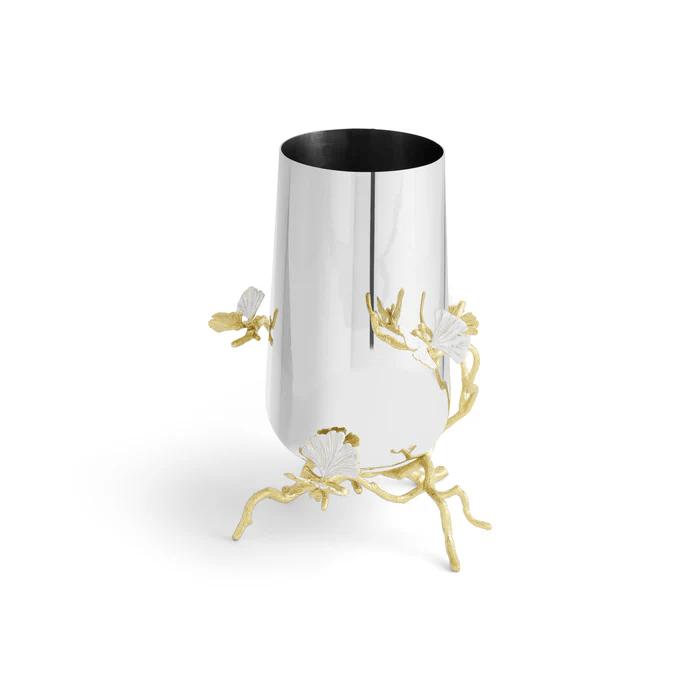 Michael Aram Vase Butterfly Ginkgo Gold Vase - Medium