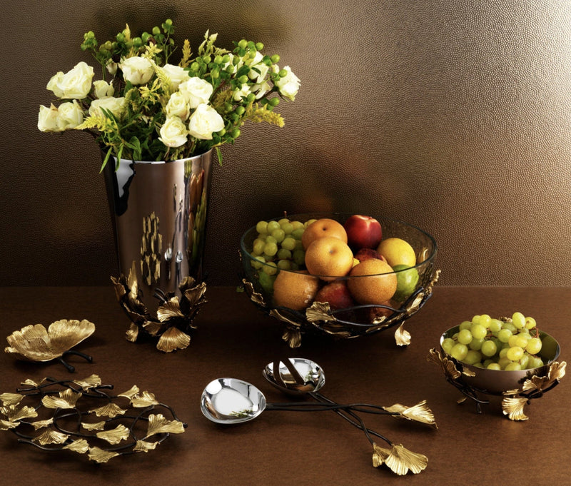 Michael Aram Vases Golden Ginkgo Vase