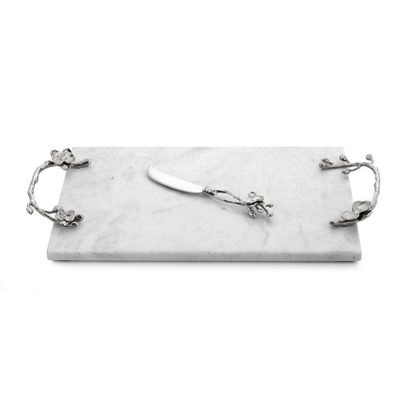 Michael Aram White Orchid Cheese Board w/ Knife