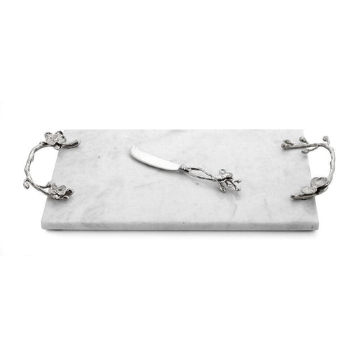 Michael Aram White Orchid Cheese Board w/ Knife