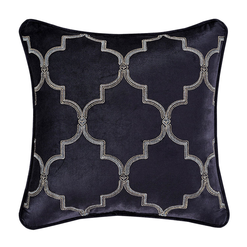Middlebury 18" Square Embellished Decorative Throw Pillow