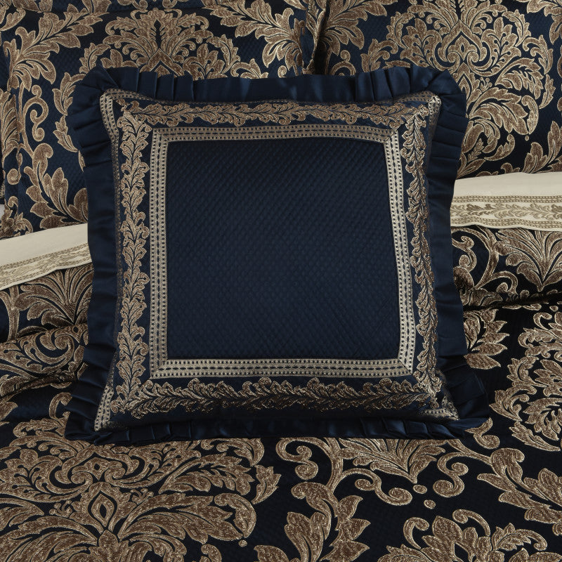 Monte Carlo 20" Square Embellished Decorative Throw Pillow