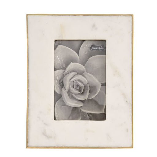 Mud Pie 5" X 7" Marble and Gold Frame
