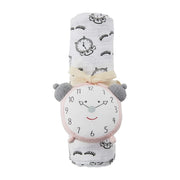 Mud Pie Baby ALARM CLOCK SWADDLE AND RATTLE