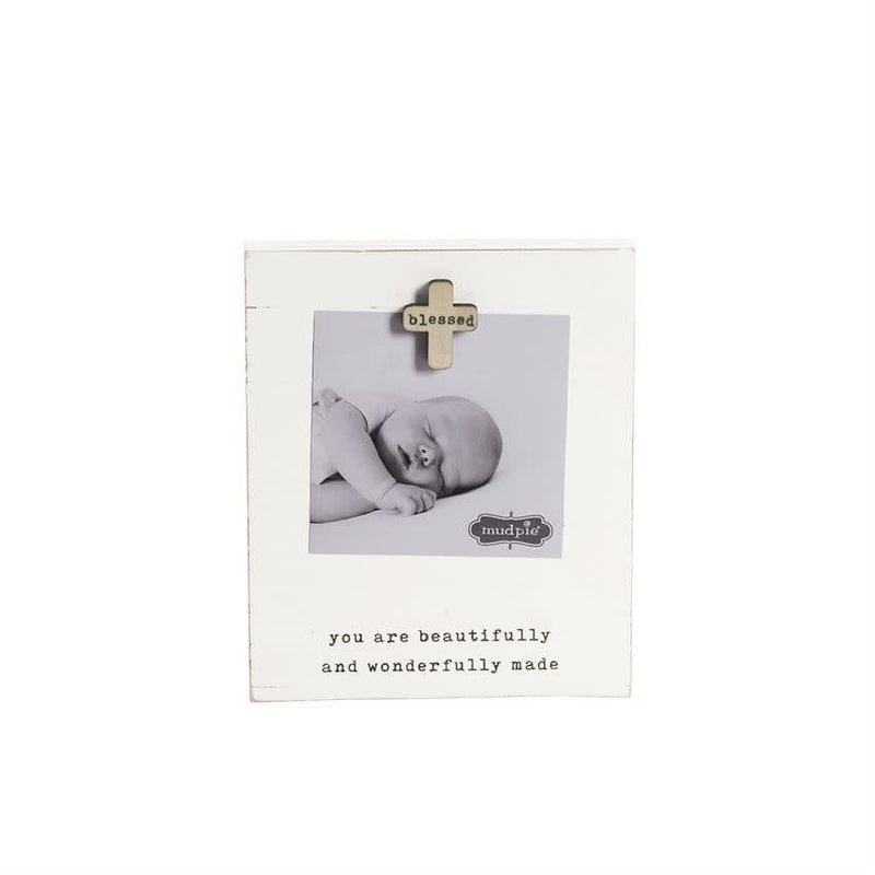 Mud Pie Baby Blessed Baby Magnet Wood Frame