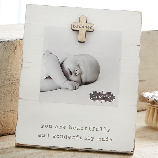 Mud Pie Baby Blessed Baby Magnet Wood Frame