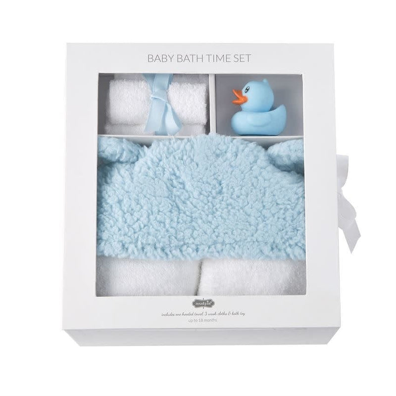 Mud Pie Baby BLUE BABY BATH TIME GIFT SET