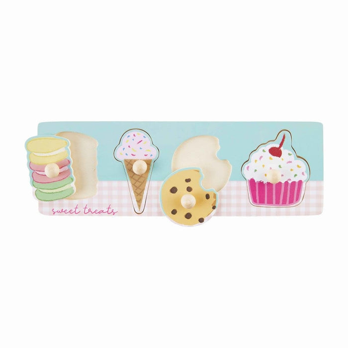 Mud Pie Baby Dessert Knob Wood Puzzle