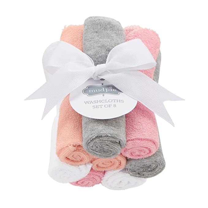 Mud Pie Baby Girl Washcloths Set