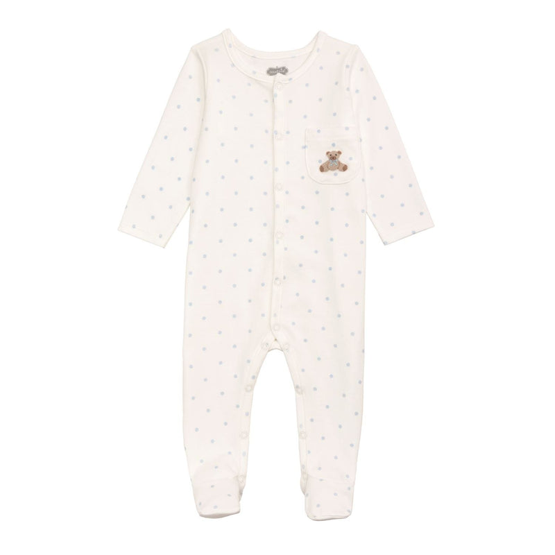 Mud Pie Baby Mud Pie Teddy Bear Dot Sleeper - 0-3 Months