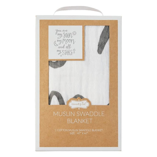 Mud Pie Baby Muslin Moon and Stars Swaddle