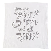 Mud Pie Baby Muslin Moon and Stars Swaddle