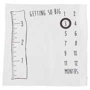 Mud Pie Baby Muslin Watch me Grown Photo Blanket