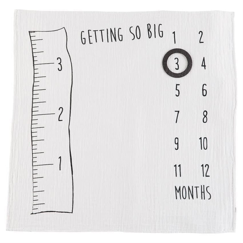 Mud Pie Baby Muslin Watch me Grown Photo Blanket
