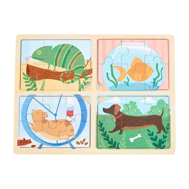 Mud Pie Baby PETS 4 IN 1 PUZZLE