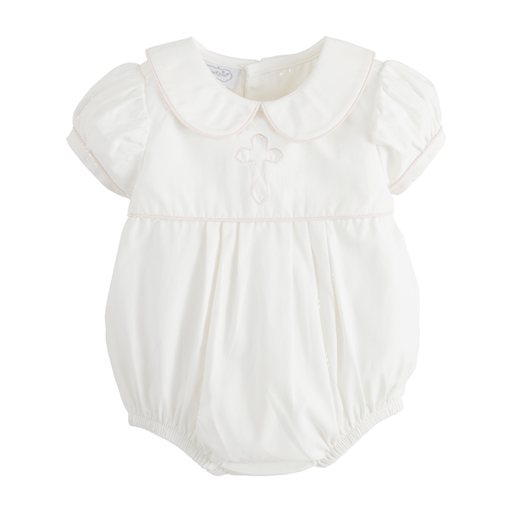 Mud Pie Baby Pink Cross Poplin Bubble