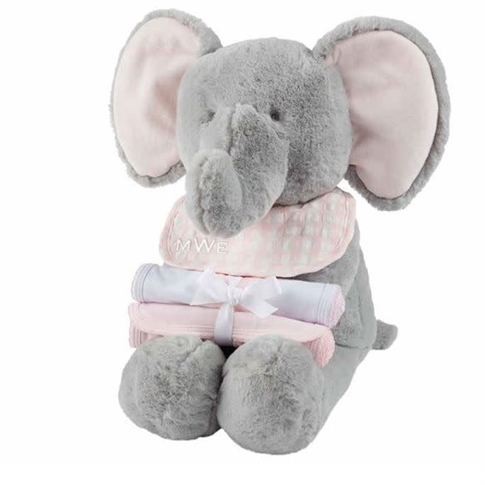 Mud Pie Baby PINK ELEPHANT GIFT SET