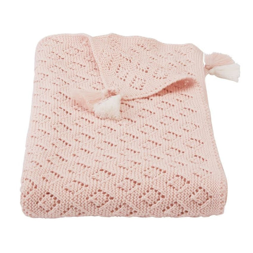 Mud Pie Baby Pink Pointelle Blanket