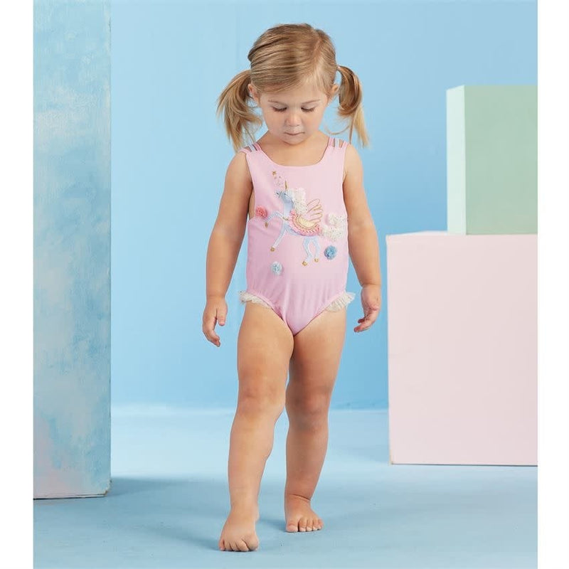 Mud Pie Baby PINK UNICORN SWIMSUIT